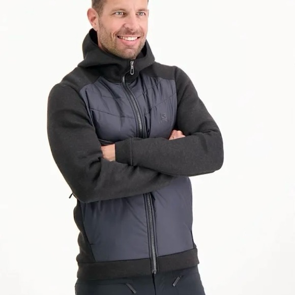 Salomon Men's Essential Xwarm Hybrid Hooded Jacket, Size M - Picture 15 of 15